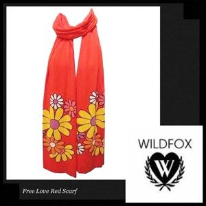WILDFOX COUTURE Daisy Scarf in Free Love Red